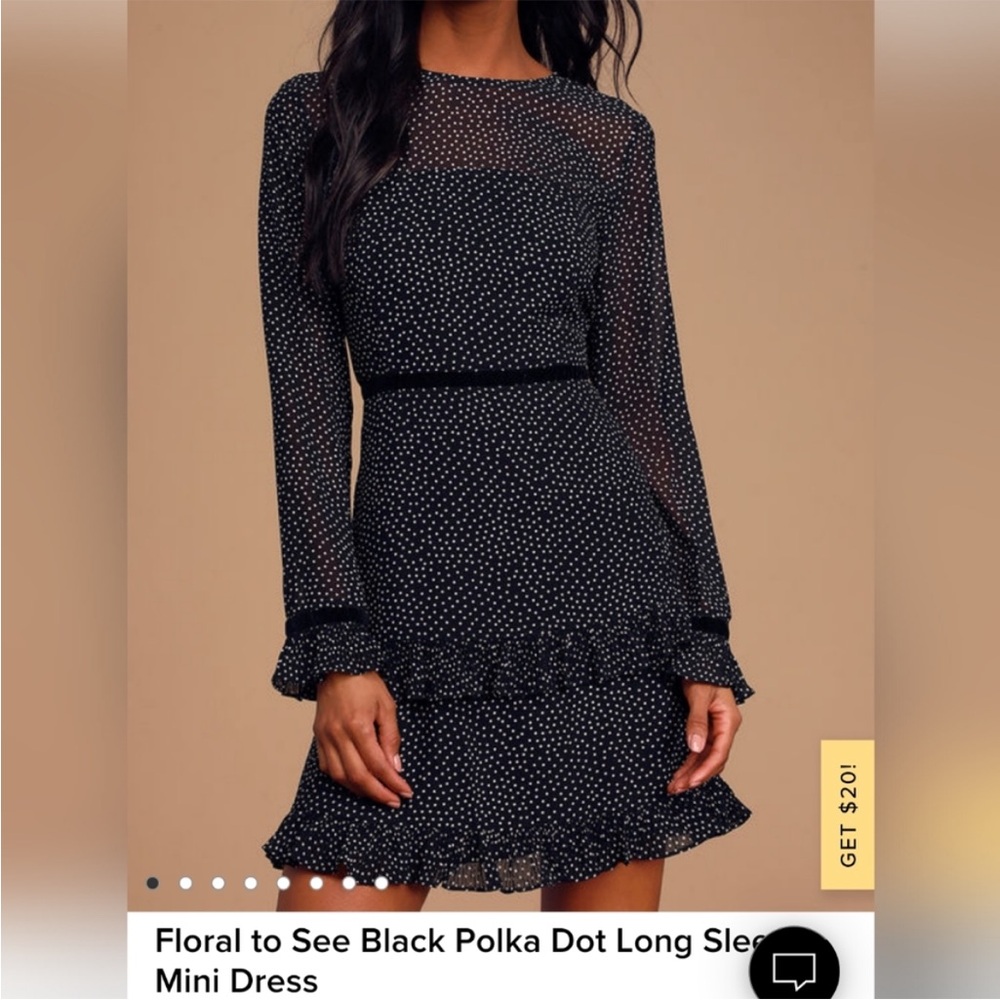 Lulu’s Navy Blue Polk A Dot dress